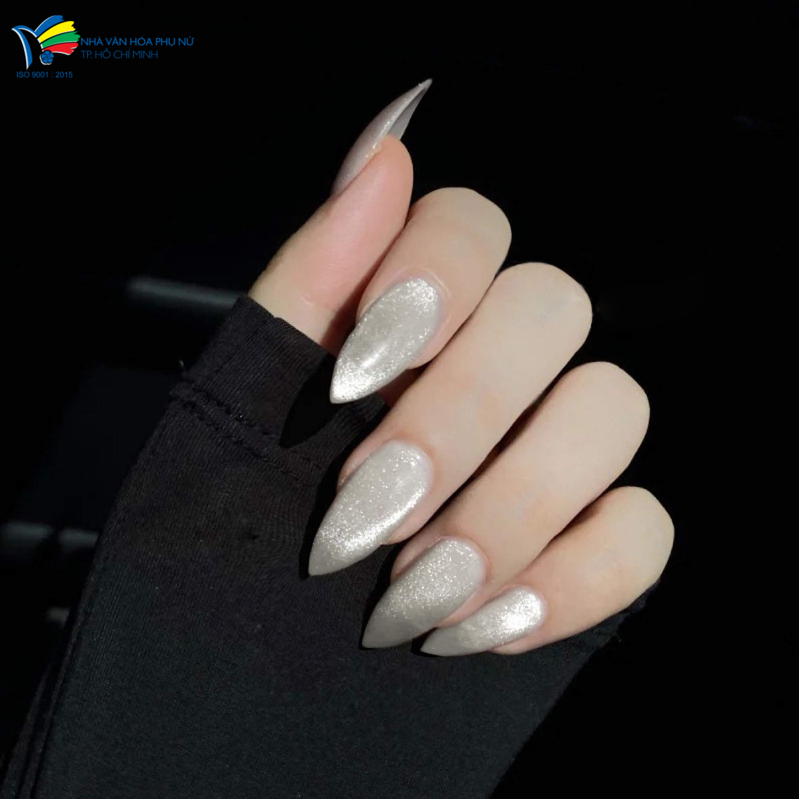 Bộ móng tay Nail box thiết kế màu đen trắng thương hiệu Cha Nel A |  Lazada.vn