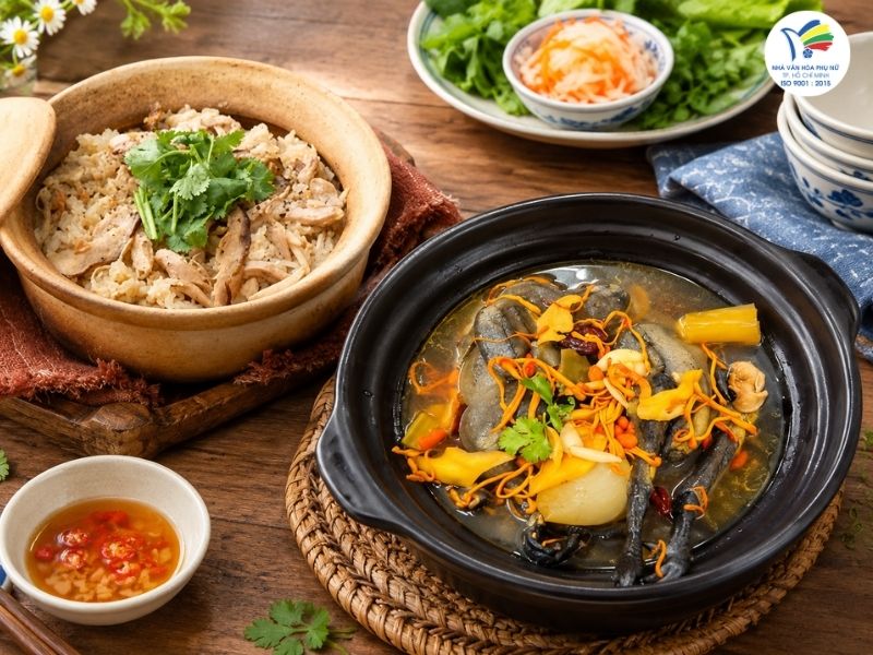 CƠM GÀ TAY CẦM - GÀ TIỀM ĐÔNG TRÙNG HẠ THẢO: GỢI Ý HAI MÓN ĂN ĐẬM ĐÀ VÀ DINH DƯỠNG CHO BỮA CƠM GIA ĐÌNH 6 Cơm gà tay cầm đậm đà kết hợp cùng gà tiềm đông trùng hạ thảo thơm dịu, gợi ý hai món ngon cho bữa cơm gia đình thêm phong phú.