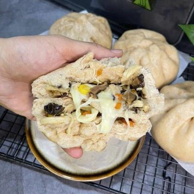 BÁNH BAO VỎ BỘT NGUYÊN CÁM NHÂN GÀ XÉ NẤM PHÔ MAI - BÁNH BAO VỎ MÈ ĐEN NHÂN KEM TRỨNG MUỐI - 09g00, ngày 08/11/2026 (Chủ nhật) tại Cơ sở 2