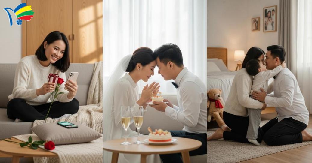 Lời chúc cho hoàn cảnh đặc biệt: ở xa, mới cưới, có con