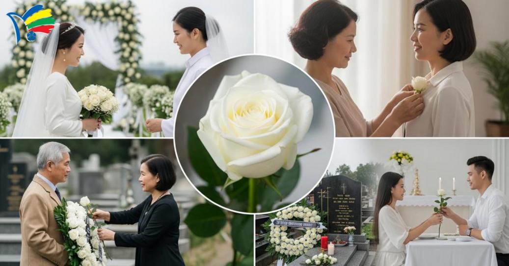 Ý nghĩa hoa hồng trắng theo từng bối cảnh cụ thể