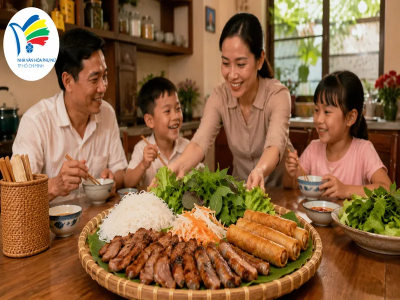 Mẹt bún đủ vị mang đến gợi ý thực đơn cuối tuần ấm cúng cho cả gia đình quây quần.