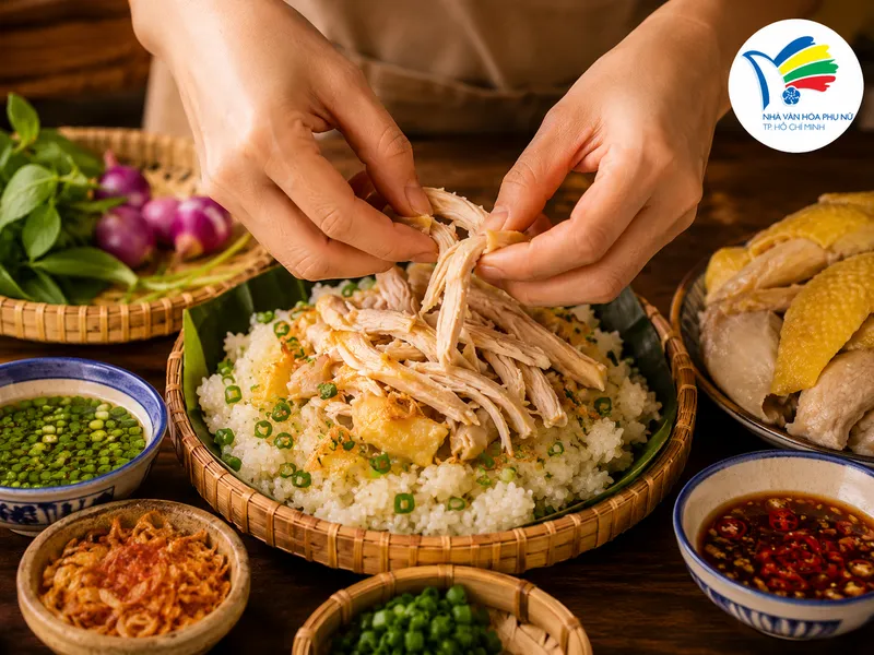 MÓN NGON TỪ GÀ GỢI Ý XÔI GÀ XÉ THƠM 