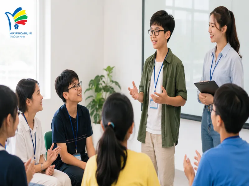 Môi trường lớp học tích cực tạo cơ hội để trẻ tự tin trình bày, rèn kỹ năng giao tiếp và phát triển bản thân.
