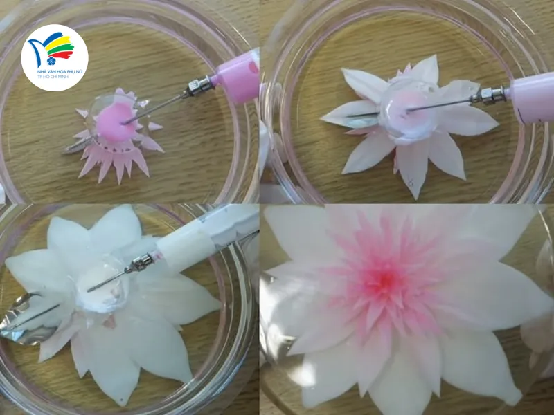 Người mới làm rau câu 3D nên hạn chế phối nhiều màu và tập trung luyện tốt mẫu hoa cơ bản. Người mới làm rau câu 3D nên hạn chế phối nhiều màu và tập trung luyện tốt mẫu hoa cơ bản.