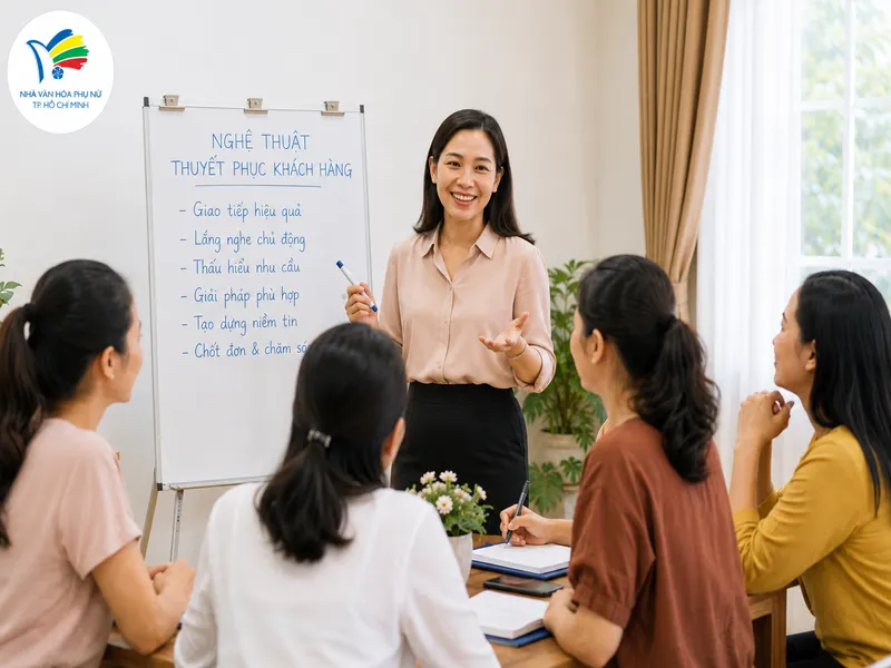Tham gia các khóa học bài bản giúp rèn luyện kỹ năng giao tiếp, thuyết phục và nâng cao hiệu quả bán hàng trong công việc. Tham gia các khóa học bài bản giúp rèn luyện kỹ năng giao tiếp, thuyết phục và nâng cao hiệu quả bán hàng trong công việc.
